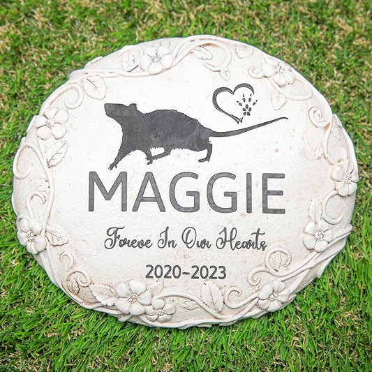 Personalized Rat Memorial Stone, Pet Grave Markers Rat, Rat Headstone, Rat Tombstone, Rat Gravestone, Rat Memorial Gifts