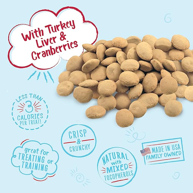 Charlee Bear Original Dog Treats, Turkey Liver & Cranberries, 16 oz (Pack of 2)