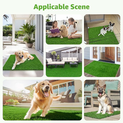 Artificial Dog Grass Pee Pad 39.4”x 31.5” 1 Pack - Professional Indoor Outdoor Potty Training Rug - Large Grass Turf Mat with Excellent Drainage - Pet Fake Grass Turf for Patio Lawn Decoration