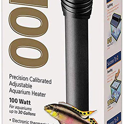 Aqueon Pro 100 Submersible Aquarium Fish Tank Heater, 100 Watts, For Up To 30 Gallon Fish Tanks