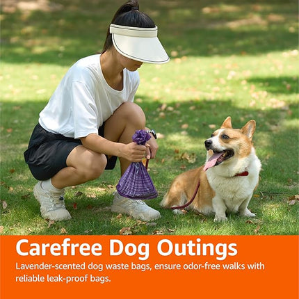 Amazon Basics Premium Lavender Scented Standard Dog Waste Bags, 300 Count (15 Pack of 20)