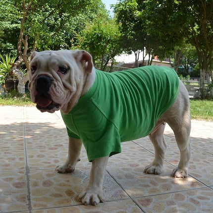 Lovelonglong Bulldog Clothes Dog Clothing Blank T-Shirt Tee Shirts for French Bulldog English Bulldog American Pit Bull Pugs 100% Cotton Skin Care Green B-S