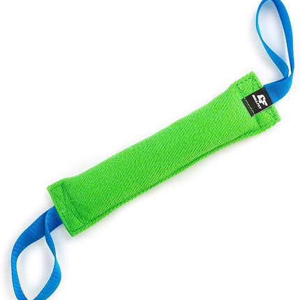 Bull Fit K9 Dog Bite Tug Toy with 2 Strong Handles - Made of Durable & Tear-Resistant French Linen - Perfect for Tug of War, Fetch & Puppy Training - Ideal for Medium to Large Breeds