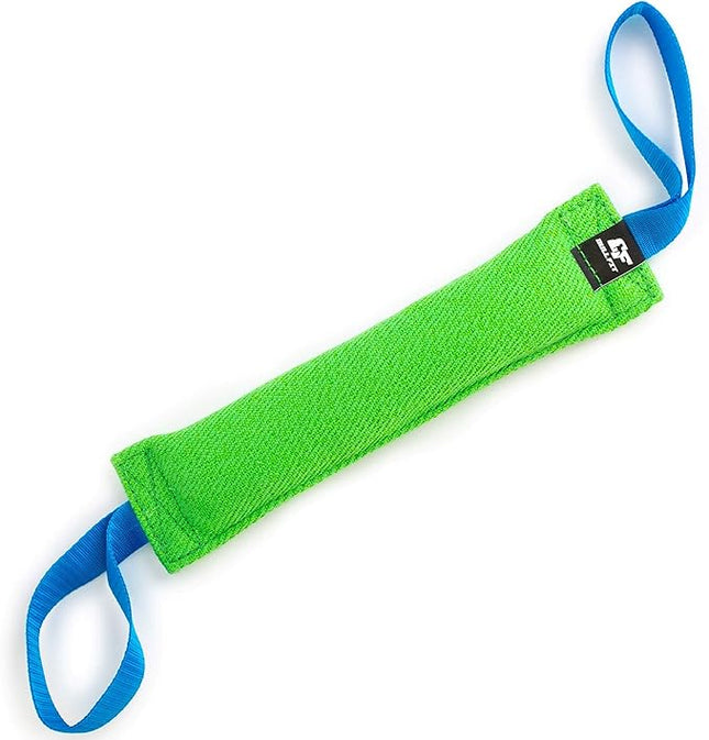 Bull Fit K9 Dog Bite Tug Toy with 2 Strong Handles - Made of Durable & Tear-Resistant French Linen - Perfect for Tug of War, Fetch & Puppy Training - Ideal for Medium to Large Breeds