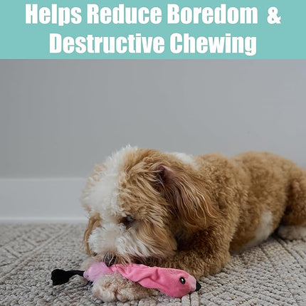 SPOT Skinneeez Flamingo 13 Inch Stuffing-Free Plush Squeaky Dog Toy – Soft Interactive Chew Toy for Small and Medium Dogs – Mess-Free Play for Light & Moderate Chewers