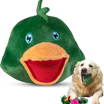 Dog Toys for Aggressive Chewers (3in1) - Squeaky Toys Interactive for Medium Dogs, Large & Small Breeds - Puppy Teething Chew Toy - Juguetes Perros - Duck