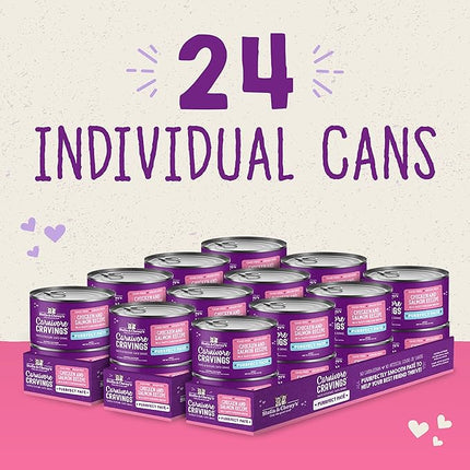 Stella & Chewy's Carnivore Cravings Purrfect Paté - Premium Grain-Free Wet Cat Food - Chicken & Salmon Recipe - High Protein with Bone Broth - Perfect for Picky Eaters - 5.2oz Cans (24 Pack)
