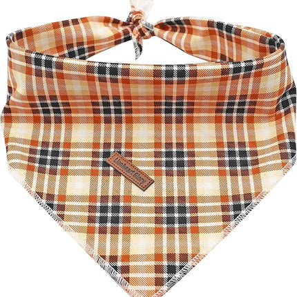 Lionheart Glory Soft Plaid Dog Scarf, Washable Bandana for Small to Large Dogs - Fall Bib Scarf for Boys & Girls