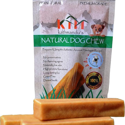 Authentic Himalayan Yak Cheese for Dogs - Medium (Pack of 3) - Sourced from Pristine Himalayan Foothill, Rawhide-Free, NO preservatives