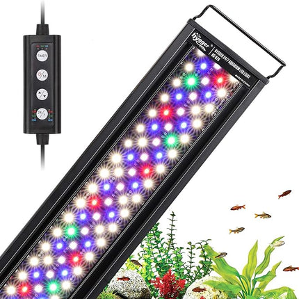 hygger 26W 24/7 Lighting Aquarium LED Light, Sunrise-Daylight-Moonlight Mode and DIY Mode, Adjustable Timer Adjustable Brightness Fish Tank Light with Extendable Bracket 7 Colors for Planted Tank