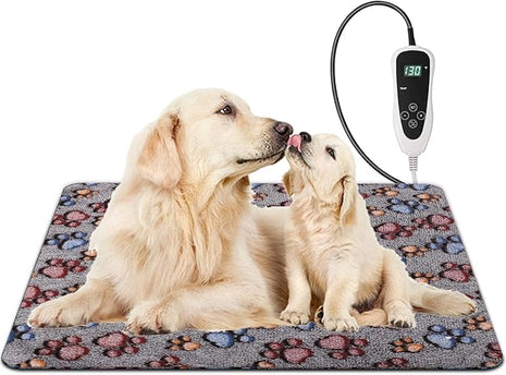 Cat Heating Pad, Waterproof Pet Heating Pad for Cats Dog Indoor, 11 Adjustable Temperature Cat Warming Bed Mat with Timer, Indoor Heated Bed with Chew Resistant Cord (L: 35'' L X 24'' W)