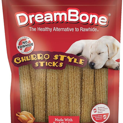 Dreambone Churro-Style Dog Sticks, Treat Your Dog to a Chew Made with Real Chicken 14 Count (Pack of 1)