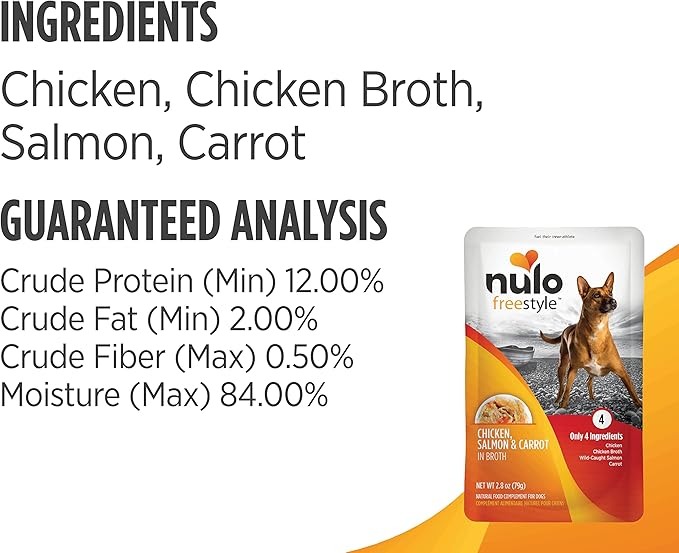 Nulo Freestyle Variety Flavor Real Meat Grain-Free Premium Puppy & Dog Food Topper, 2.8 Ounce (Pack of 6)