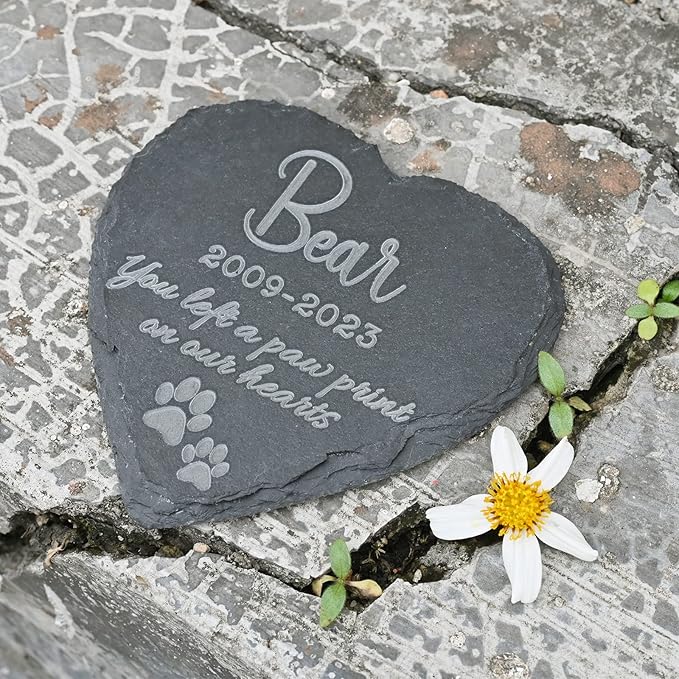 Dog Memorial Gift Personalized Dog Memorial Stone - Pet Memorial Gifts for Cats - Sympathy Gifts for Loss of Dog - Gifts for Loss of Dog - Dog Remembrance Gift, 4''×4''/10×10cm