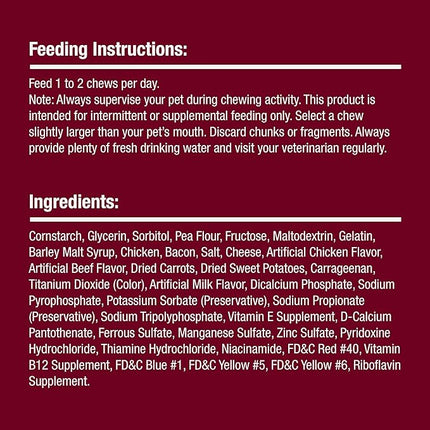 SmartBones Twist Sticks Variety Pack 50 Count, Rawhide-Free Chews For Dogs Made With Real Chicken Or Bacon And Cheese Flavor (SBM-00464)