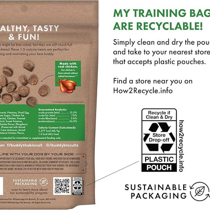 Buddy Biscuits Trainers 10 oz. Bag of Training Bites Soft & Chewy Dog Treats Made with Chicken Flavor