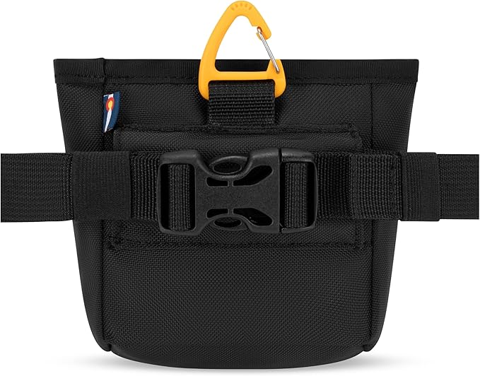 OllyDog Goodie Treat Bag, Dog Treat Pouch, Waist Belt Clip for Hands-Free Training, Magnetic Closure, Dog Training and Behavior Aids, Three Ways to Wear (Raven S'25)