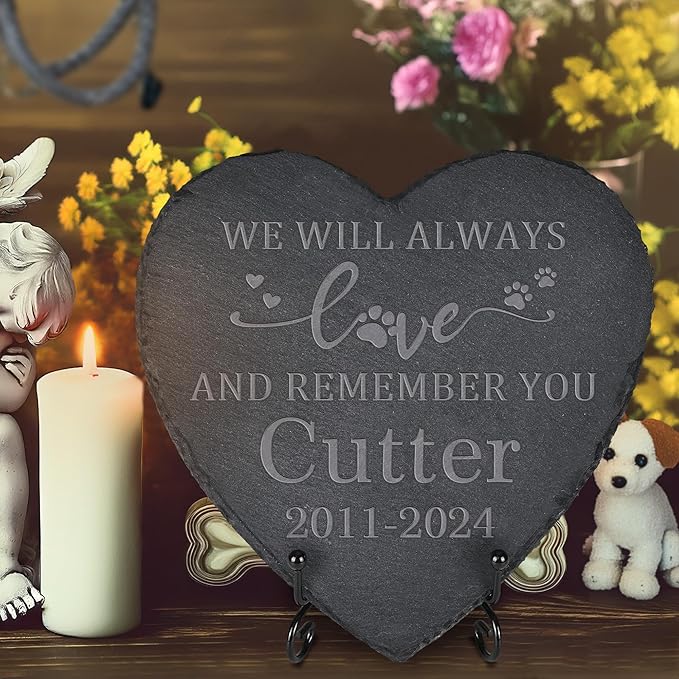 Pet Memorial Stone, Dog Memorial Stone, Dog Memorial Gifts for Loss of Dog, Pet Memorial Gifts, Pet Loss Sympathy Gift, Dog Bereavement Gifts, Dog Passing Away Gifts - Always Love and Remember You