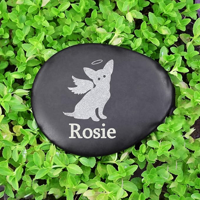 Pet Memorial Stones - Personalized Loss of Dog Sympathy Gifts - Dog Memorial Headstone - Pet Remembrance Gifts - Dog Memorial Gifts for Loss of Dog - Dog Passed Away Gifts - in Memory of Dog