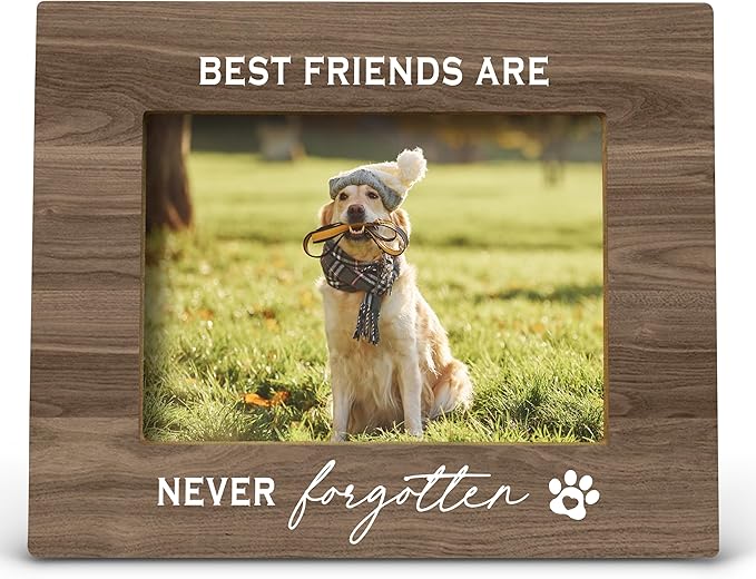 FONDCANYON Pet Memorial Picture Frame, Pet Memorial Gifts, Pet Picture Frame, Dog Memorial Picture Frame, Dog Picture Frames For Dogs That Passed, Best Friend Are Never Forgotten Dog Photo Frame 5x7 (Color3)
