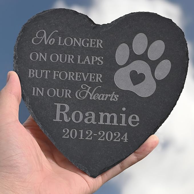 Personalized Pet Memorial Stone, Dog Memorial Gifts for Loss of Dog, Pet Loss Gifts, Pet Memorial, Loss of Dog Sympathy Gift, Dog Remembrance Gift, Pet Bereavement Gifts - In Our Hearts Forever