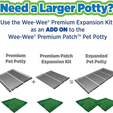 Four Paws Wee-Wee Premium Patch Indoor and Outdoor Pet Potty for Dogs l Dog Potty Training l Artificial Grass l Wee-Wee Patch