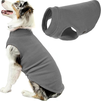 Gooby Stretch Fleece Vest Dog Sweater - Gray, 5X-Large - Warm Pullover Super Stretchy Fleece Dog Jacket for Small to Large Dogs
