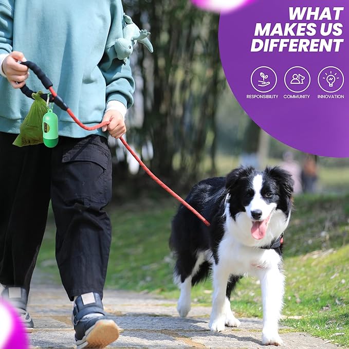 Dog Poop Bags-150 Counts with Holder (10 Rolls), Biodegradable Poop Bags, Eco-Friendly and Easy to Open, Thick Dog Waste Bags (Green)