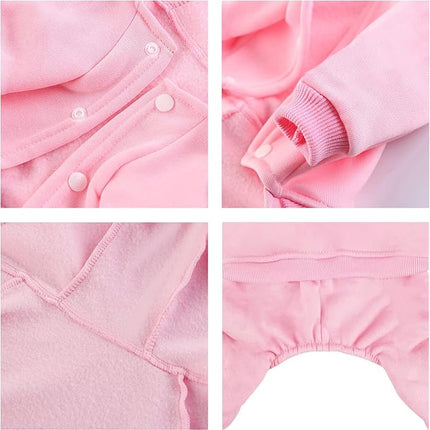 LifeWheel Dog Hoodie, Pet Jumpsuit Fleece Sweatshirt with Buttons, Clothes, Cold Weather Coats, Pajamas, Winter Warm Cotton Puppy Hoodie 4 Legs Clothes for Small Medium Large Dogs Cats Boy Girl