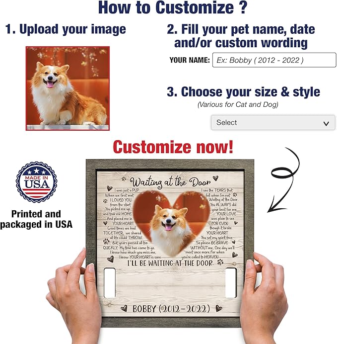 Personalized Pet Memorial Gifts Dog Memory Gifts Dog Memorial Frame Dog Died Sympathy Gift Dog Memorial Plaques Personalized For Pet That Passed Cat Picture Frame Best