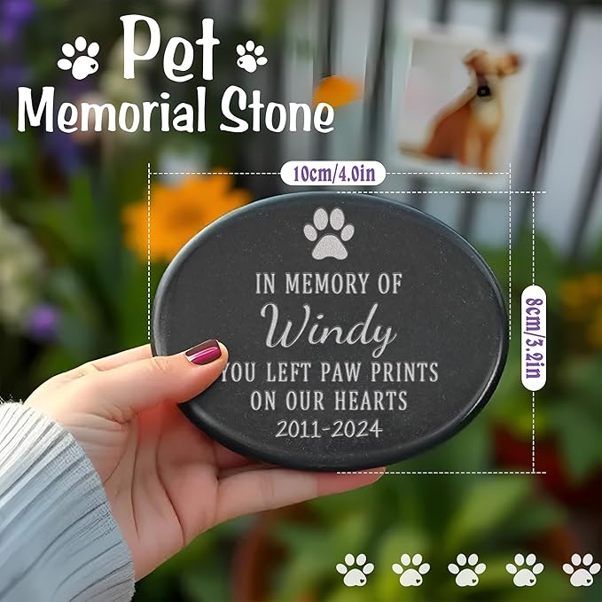Pet Memorial Stone Personalized, Dog Lost Gifts, Cat Lost Gifts, Dog Memorial Gifts for Loss of Dog, Pet Memorial Gifts, Pet Remembrance Gifts, Loss of Pet
