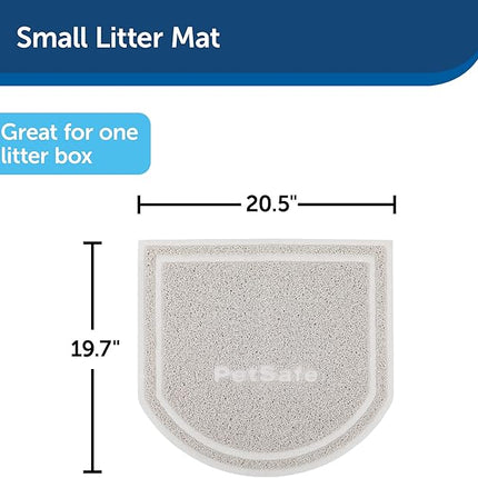 PetSafe Cat Litter Mat - Waterproof Litter Trapping Mat for Hygienic Clean Floors - Anti-Slip Double Layer Back - Cat-Friendly Texture for Sensitive Paws - Small
