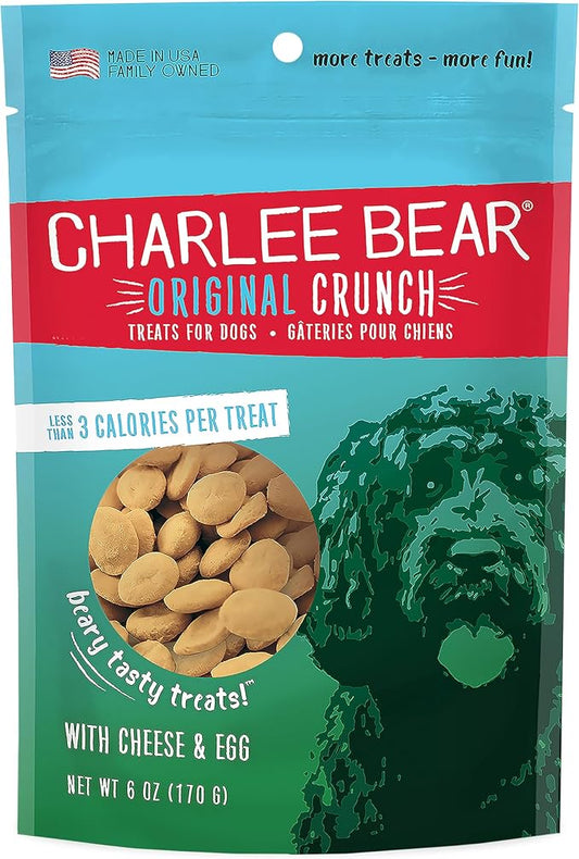 Charlee Bear Dog Treat, 6-Ounce, Cheese/Egg