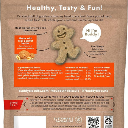 Buddy Biscuits Softies 8 oz Pouch, Soft & Chewy, Natural Peanut Butter Flavor Dog Treats, Oven Baked in The USA