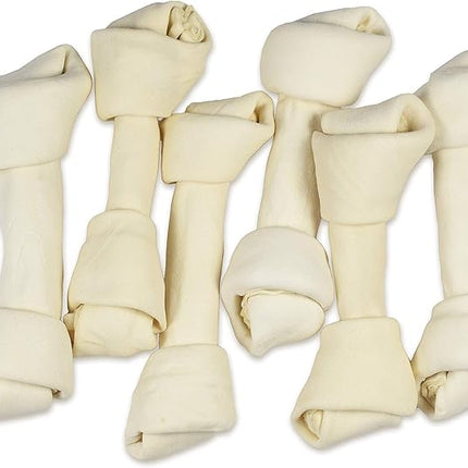 hotspot pets 5 Pack - 8-9 Inch Large Rawhide Dog Chew Bones - Made from Grass Fed Brazilian - Great for Dental & Oral Care for Aggressive Chewers Large Dogs (5 Pack)