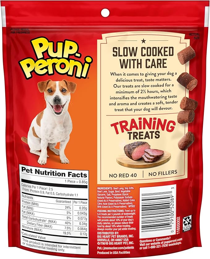 Pup-Peroni Training Dog Treats, Original Beef Flavor, 5.6 Ounce (Pack of 8), Made with Real Beef, Bite Size Rewards