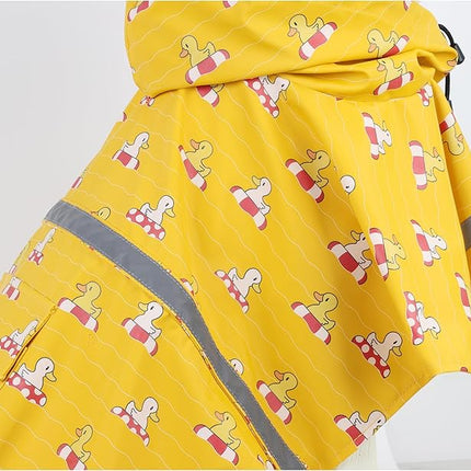 HAPEE Dog Raincoats with Reflective Strip Hoodie,Poncho Jacket for Large Dogs fit Golden Retriever Doodle (E5-Yellow River, 20B (30-55 lbs))