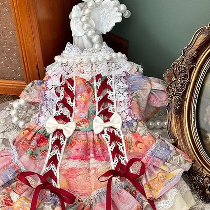 Fashion Sweet Puppy Dog Lace Princess Dress for EXTRAL Small and Small Dog B-Pink X-Small