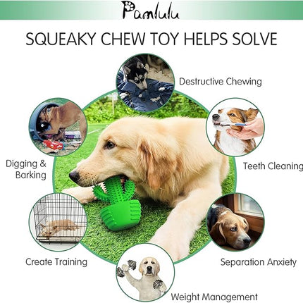 Dog Chew Toys Dog Toothbrush Stick Teeth Cleaning Brush Dental for Medium Large Dog, Puppy Christmas Easter Birthday Gifts, Outdoor Squeaky Toys for Aggressive Chewers Interactive Tough Toys