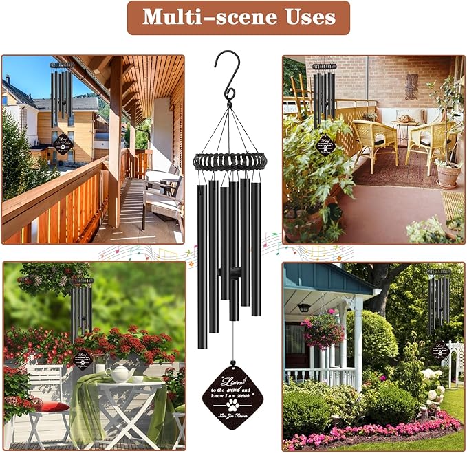 Pet Memorial Gifts for Dogs, 28" Pet Memorial Wind Chime, Dog Memorial Gifts for Loss of Dog, Pet Loss Dog Bereavement Sympathy Gift