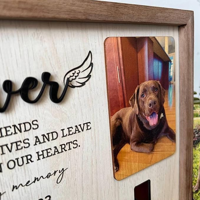 Nazenti Personalized Dog Memorial Gifts, Pet Loss Sign, Pet Memorial Gifts For Dogs, Dog Bereavement Gifts, Loss Of Dogs Sympathy Gift, Pets Loss Gifts Personalized, Cat Condolences Picture Frame