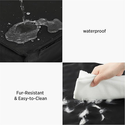 LE SURE Outdoor Waterproof Dog Bed for Extra Large Dogs, Orthopedic Egg Crate Foam Pet Bed with Oxford Fabric Surface and Removable and Durable Cover, Machine Washable, 48''x30'', Black