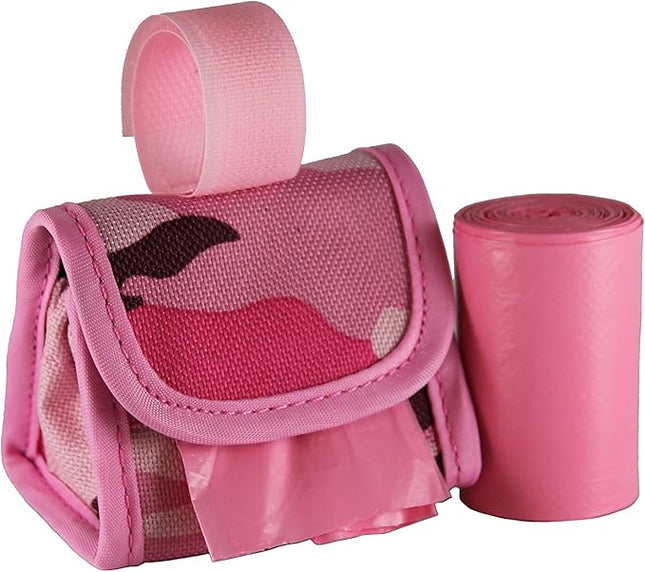 Five Star Pet Purse Dispenser with 2 Rolls Refill Bags (Pink Camo)