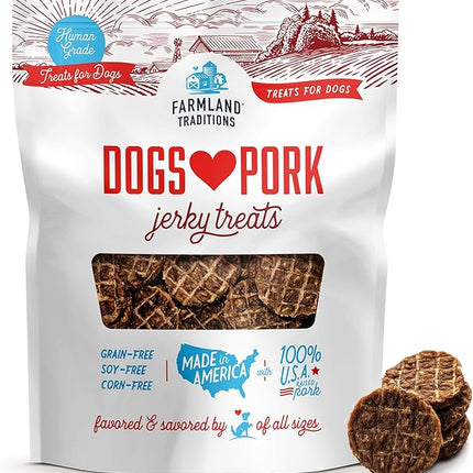 Farmland Traditions New Filler Free Dogs Love Pork Premium Jerky Treats for Dogs 2.5 Pound (Pack of 1).