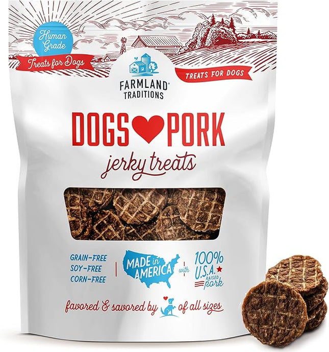 Farmland Traditions New Filler Free Dogs Love Pork Premium Jerky Treats for Dogs 2.5 Pound (Pack of 1).