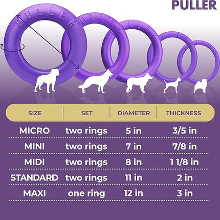 Puller Outdoor Dog Ring Toys - Dog Fetch Toy & Tug of War Dog Toy for Small Medium Large Dogs - Dog Ball & Soft Dog Frisbee Alt - Outside Dog Yard Toys - Big Dog Pull Toy - Dog Agility Jumps Tool