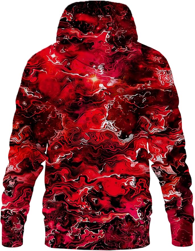 Yasswete Unisex Adults 3D Printed Fashion Hoodies for Men Women Pullover Novelty Sweatshirts with Big Pockets