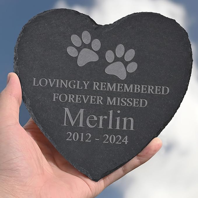 Personalized Pet Memorial Stone, Dog Memorial Gifts for Loss of Dog, Pet Loss Gifts, Pet Memorial, Loss of Dog Sympathy Gift, Dog Remembrance Gift, Pet Bereavement Gifts - Lovingly Remembered