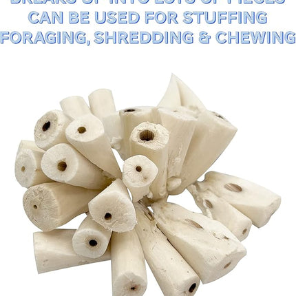 by M&M 5110 Small Sola Bird Balls Pk3 - Handmade Natural Sola Wood Bird Foot Toys, Shreddable Lightweight Wood Balls, Easy for Beaks and Feet to Forage, Grat for Small to Med Birds