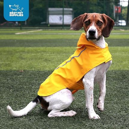 Best Pet Supplies - Voyager Waterproof Dogs Rain Poncho - Yellow - Large, Chest: 25" ~ 30" (253-YW-L)